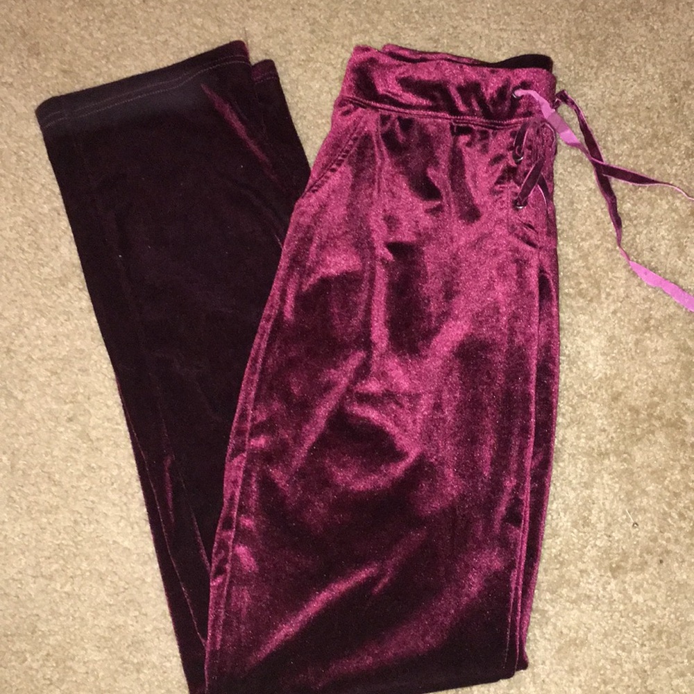 Velvet sweat pants